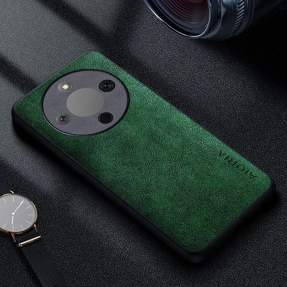 حافظة هاتف جلدية فاخرة فاخرة لهاتف Honor X9D X7D Funda Business Style غطاء هاتف بلون سادة