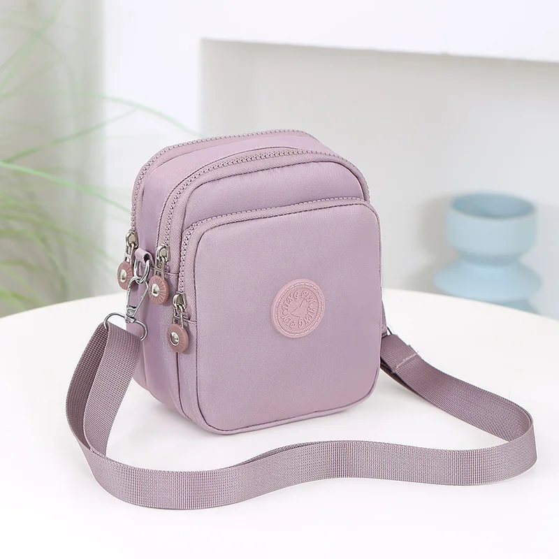 

Waterproof Mobile Phone Bag Women's Mini Oxford Crossbody Bag Daily Multi-layer Zipper Purse Casual Outdoor Travel Bag Gift