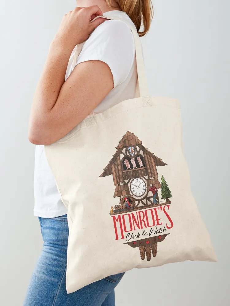 

Monroe’s Clock & Watch (GRIMM) Tote Bag Custom bag shopping bag logo reusable grocery bags eco pack