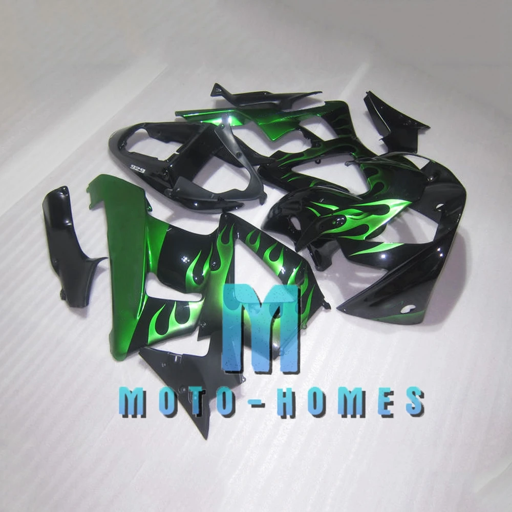 Customized Fairing Kits for 2000 2001 CBR900RR 929RR CBR 900RR 00-01 ABS Injection Mold Green Flames No No Need Modify