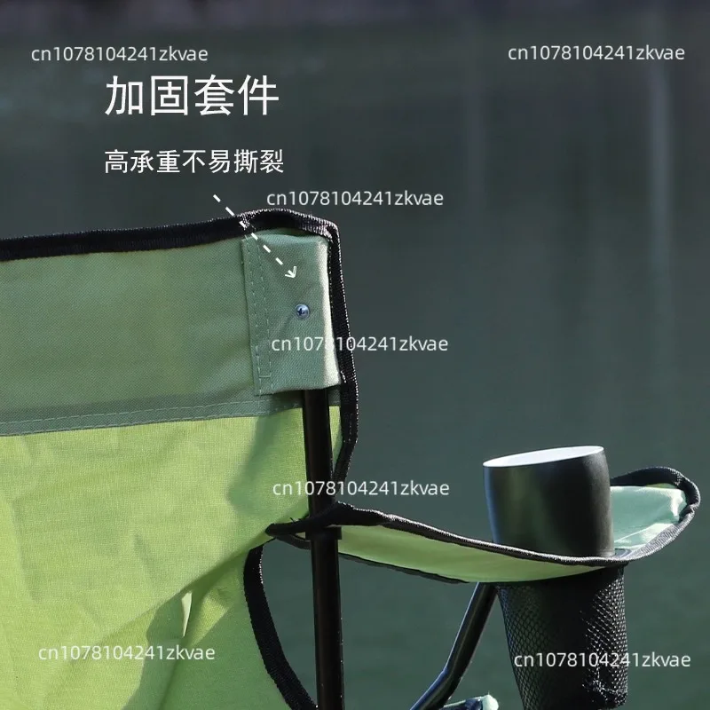 كرسي قابل للطي مع مساند للذراعين ومسند ظهر للشاطئ كرسي صالة شاطئ محمول عالي السعة