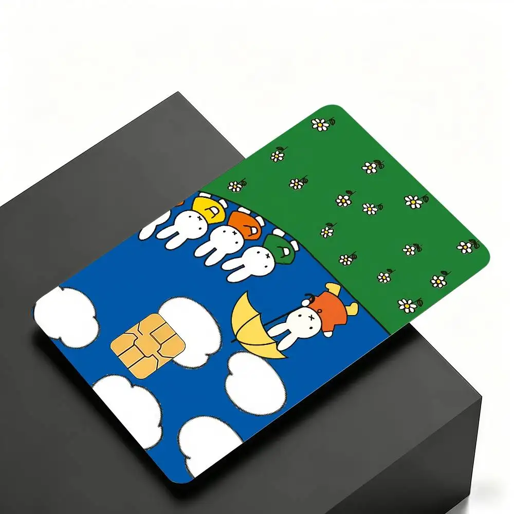Niedliche M-Miffy Kreditkarten-Skin-Cover-Aufkleber 4 Stück Folien Bus-Pass Vorderseiten-Dekoration Bank-Debit-Karten Wasserdicht – Detail 20