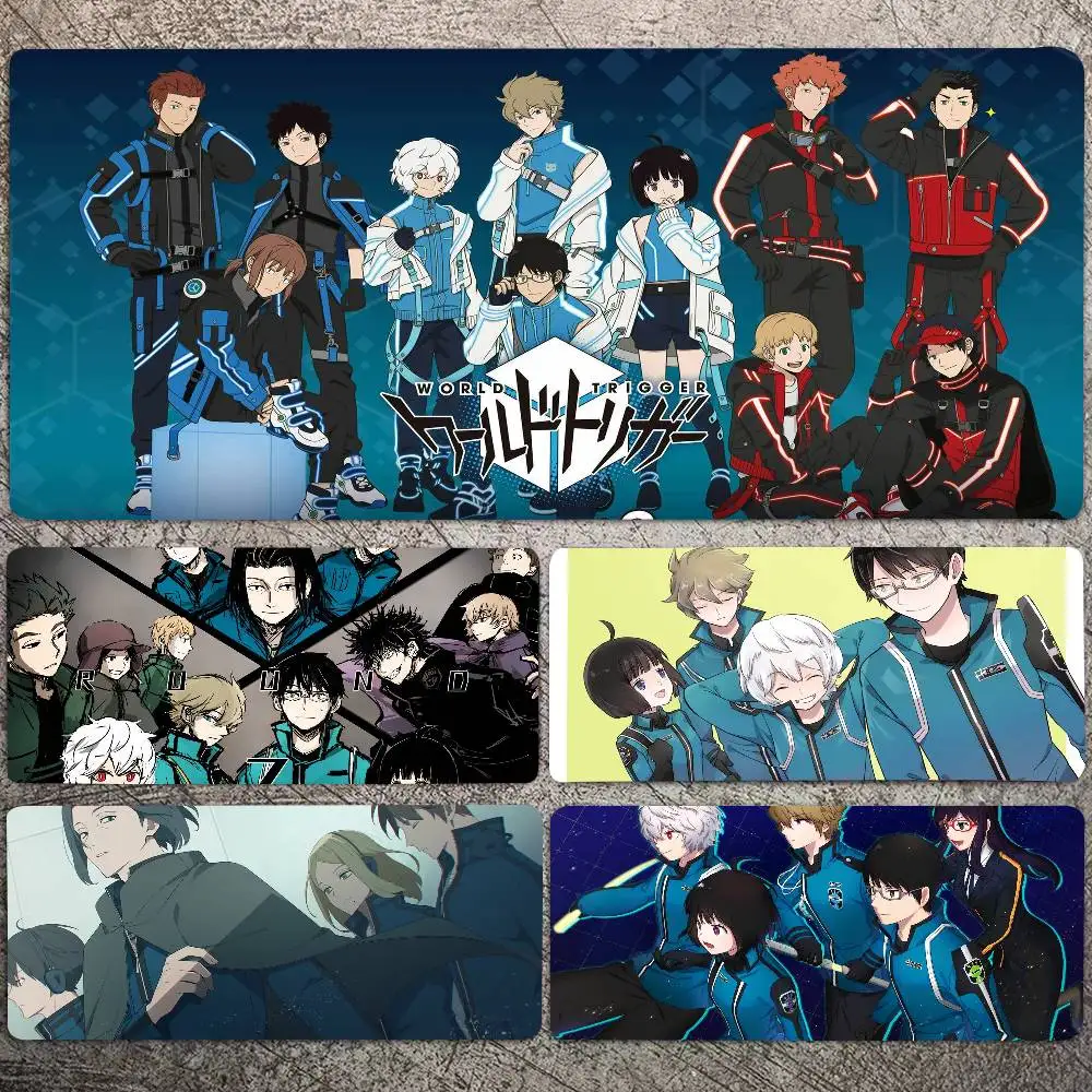 Hot Blooded Animation W-World T-Trigger Mousepad Non-slip Suitable For Office Computers Laptops E-sports Game Desk Mats XXL Keyb