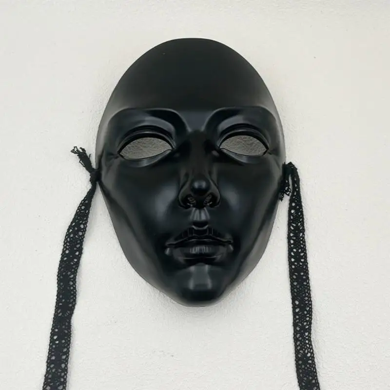 652F Paintable Full Face Mask Halloween Party Mask Full Face Mask Masquerade Mask for Women Men Masquerade Halloween