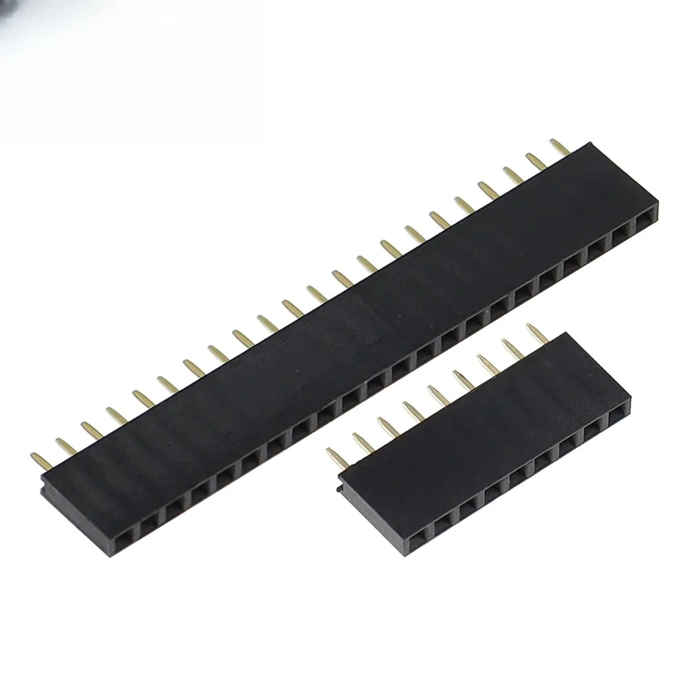 2P-40Pin Single Row Straight Female Connector, 2.54mm Spacing PCB Socket for Electronics Prototyping