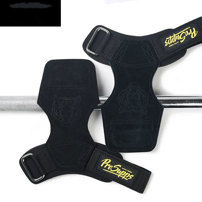 4Mm Cowhide Weight Lifting Training Crossfit Fitness Bodybuilding Workout Palm Protector Horizontal Bar Gloves Wrist Protection