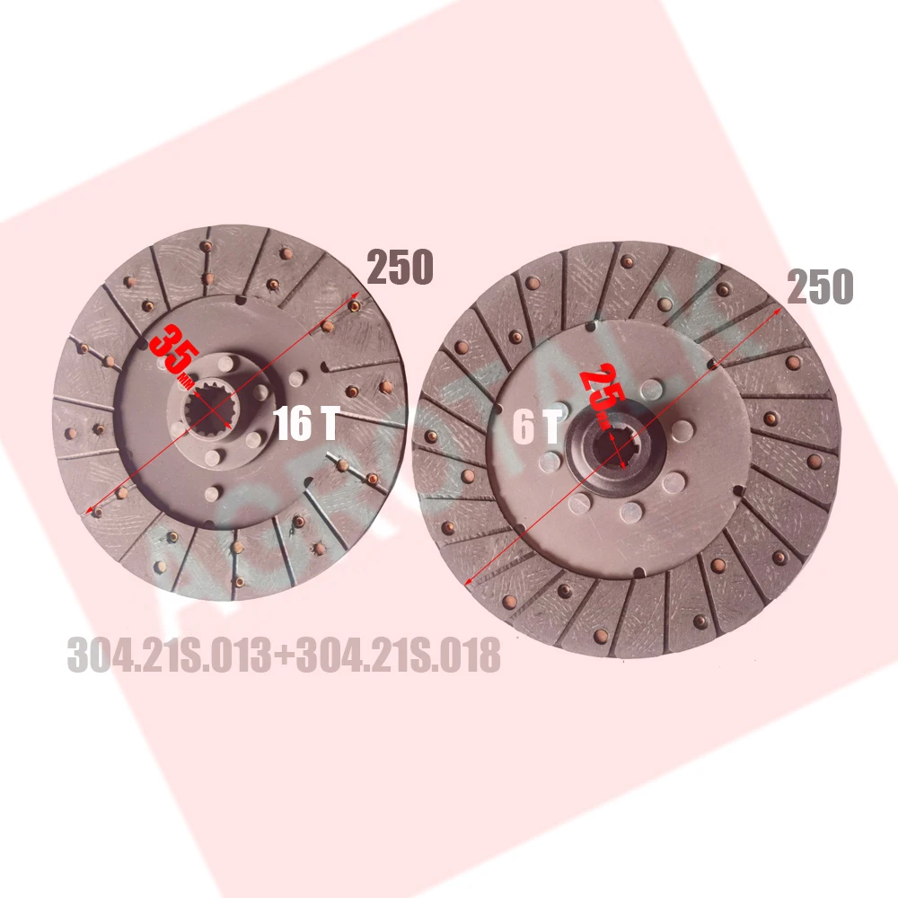 

304.21S.013+304.21S.018 , Set of main clutch and PTO discs for JINMA 354 tractor