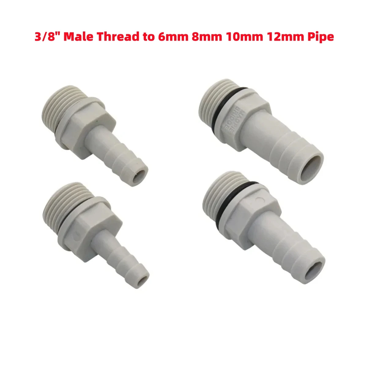 10 قطعة معبد PVC موصلات مستقيمة 1/8 "1/4" 3/8 "1/2" ذكر الموضوع إلى 6 مللي متر 8 مللي متر 10 مللي متر 12 مللي متر ساحة الري خزان الأسماك مضخة المفاصل