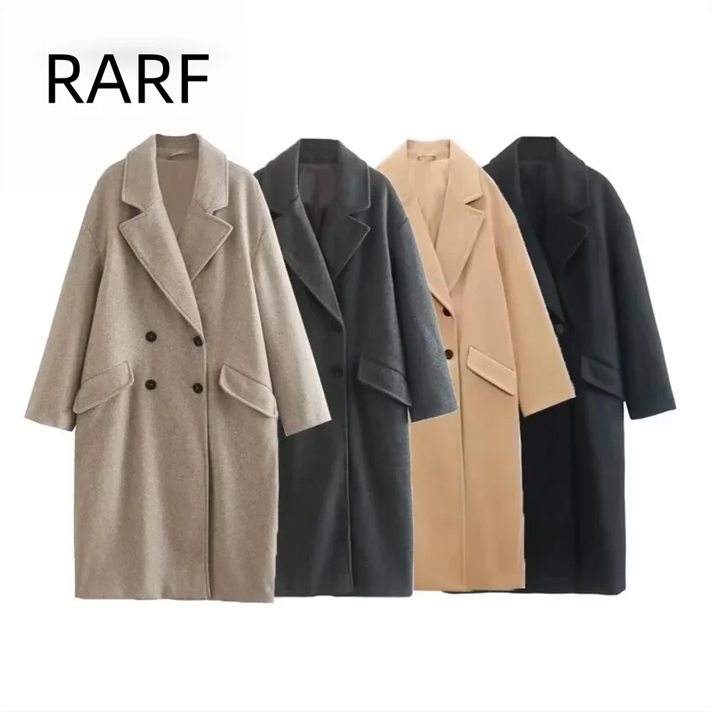 2024  Autumn/Winter  New Product Women's  Clothing  Temperament  Flip Collar Loose Neutral Style Coat