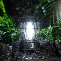 D5 Camping Lantern Rechargeable Portable Lamp Stepless Dimming Outdoor Fishing Emergency Light Retro COB Light With18650 Battery