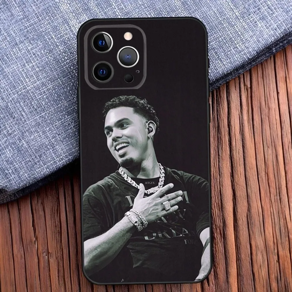 Myke Towers Rapper Phone Case para iPhone 16,15,14,13,12,11,Pro,X,XS,Max,XR,Plus,Mini Soft Black Cover