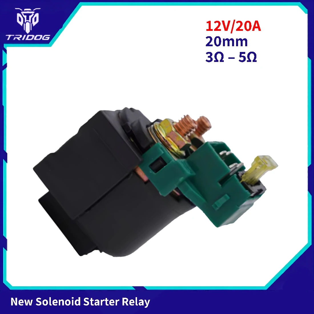 Motorcycle Starter Relay Solenoid For Linhai 250 260 300 Yamaha Keeway Jinlang Feishen Scooter ATV YP250-5079 12V 20mm Hole 20A 3