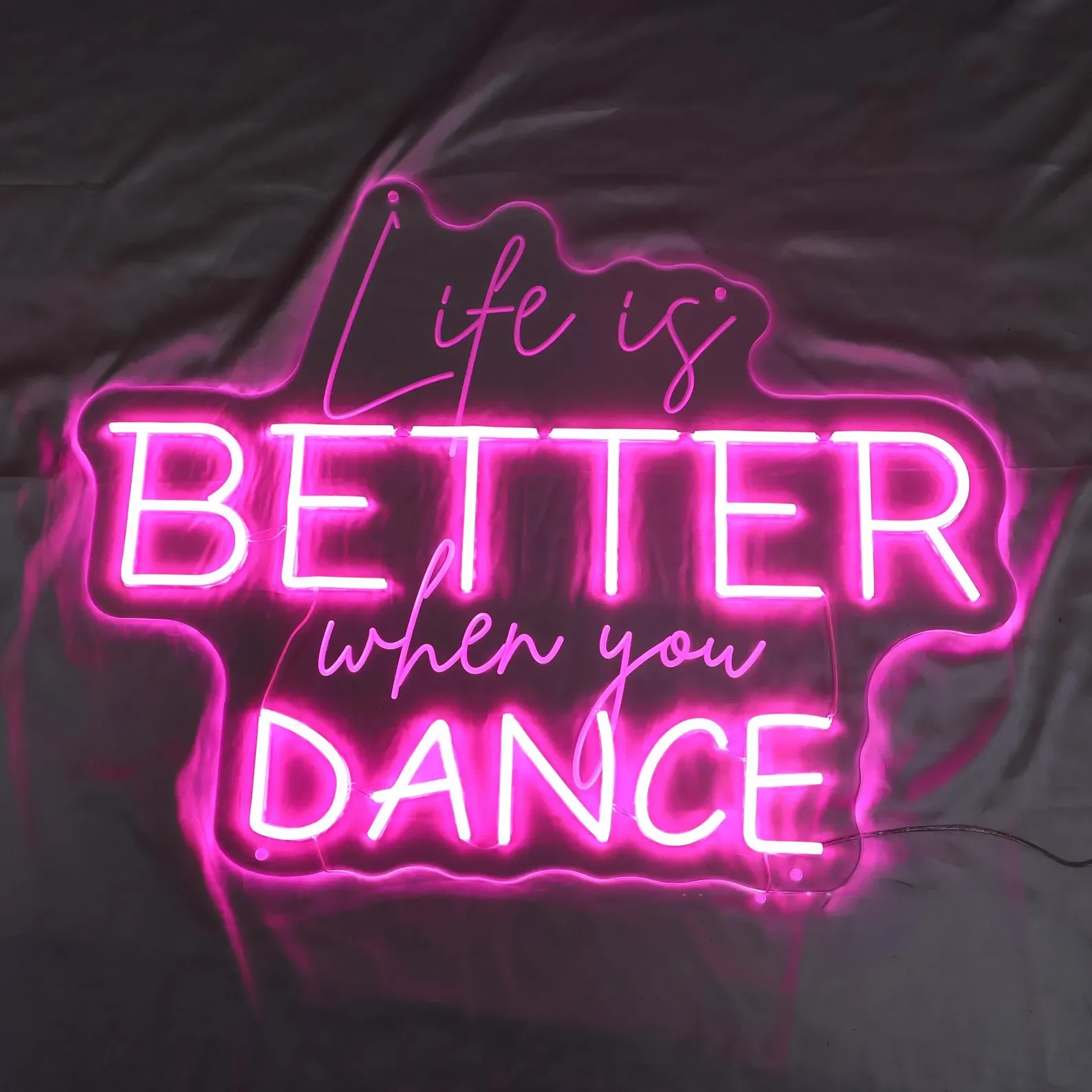 Life Is Better When We Dance Neon sign, Dance Club Neon Decor, Gift for Dancer, Dance studio Led neon, Gift for her, Positive