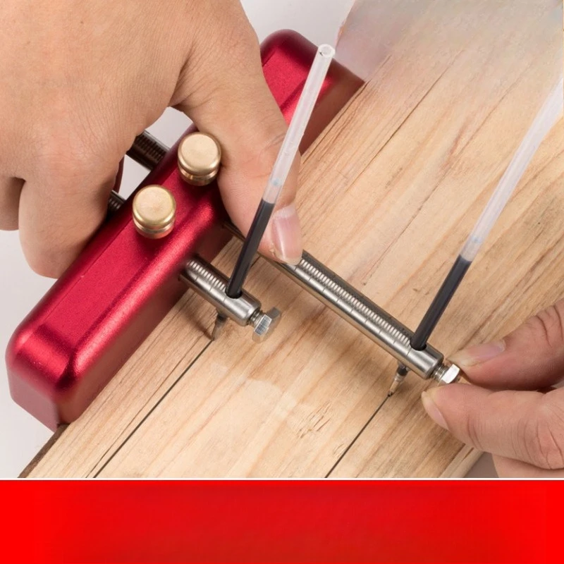

Woodworking Scriber, Double Rod Marking Tool, Aluminum Alloy DIY Marking Gauge