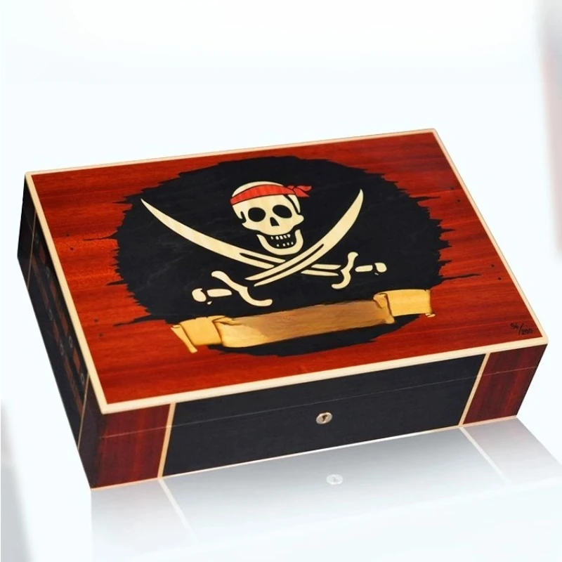 

Cigar Moisturizer Pirate Series High end Limited Piano Paint Cedar Wood