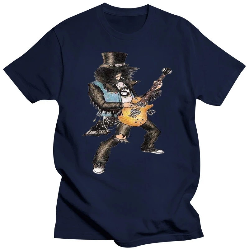 Custom T Shirt Rock Stars Guitar Players Slash Gun N Roses Youth O Neck Short Sleeve Shirts New Teenage Tshirt Design Tees