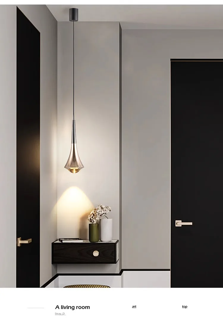 Creative Minimalism LED Pendant Lights Mirror Lamp Acrylic Home Kitchen Island Dining Living Room Bar Cafe Droplight Fxture