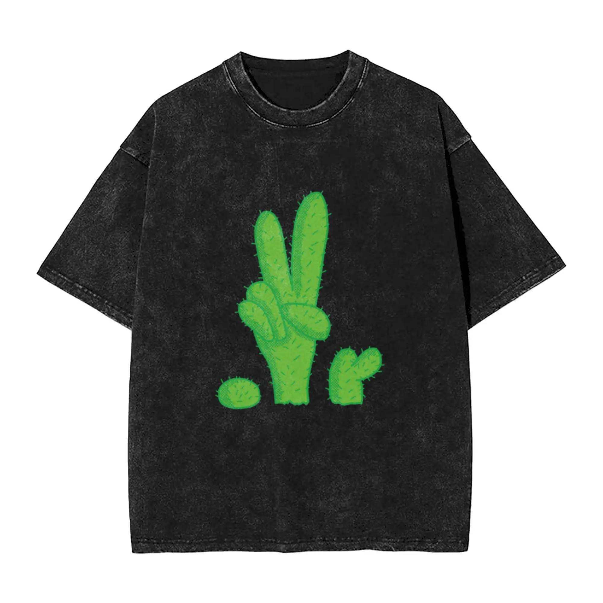 Peace Cactus - This cactus just wants to chill  Unique Comfort A T-Shirt Oversized Short Sleeve Men's Women's Cotton Tees Tops