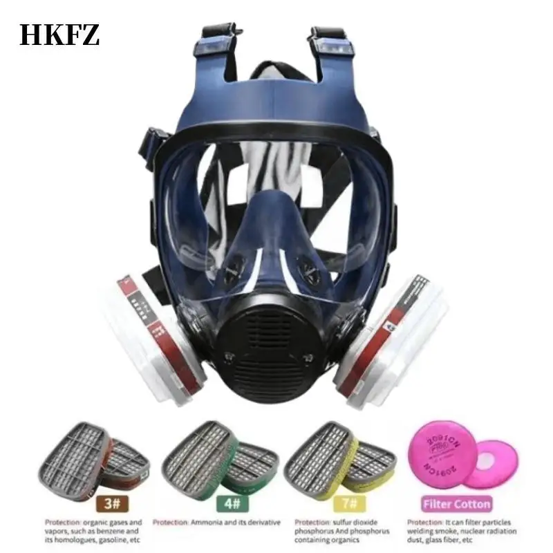 15/17 in 1 chemical respirator high quality new gas mask paint anti-fog silicone full face mask filter for laboratory welding