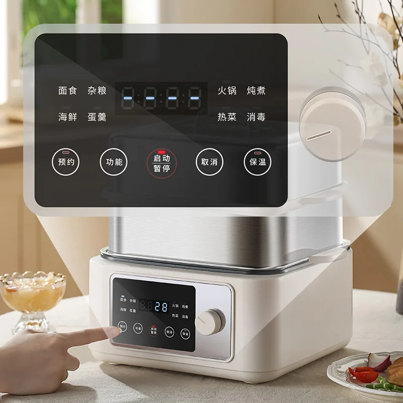 YUEDISI Custom 220V/110V Fast Heating Pot Multifunctional Large Steam Cooker Stainless Steel Steamer Electric Food Steamer