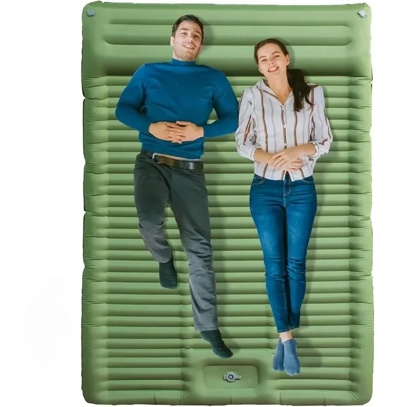 

Двойная сверхтолстая самонадувающаяся Подушка для сна, подушка для кемпинга со встроенным насосом, палатка для пешего туризма и походов в автомобиль