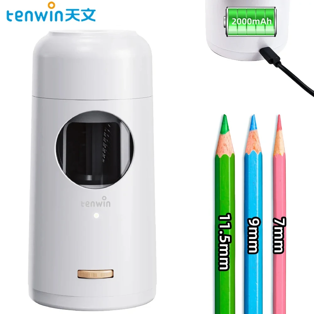 

Tenwin automatic electric pencil sharpener A10 Type-C rechargeable sharpener Student stationery pencil sharpener for gift