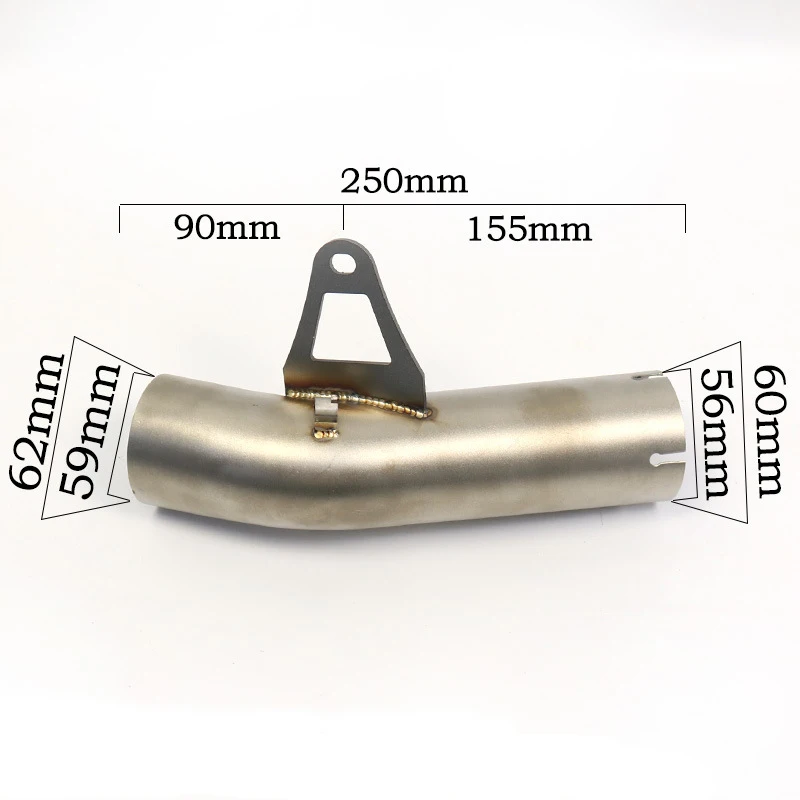 BDJ S1000RR 2016 Motorcycle Slip On Middle Exhaust Link Pipe Adapter Connector Exhaust Mid Pipe For BMW S1000 RR 2009-2016