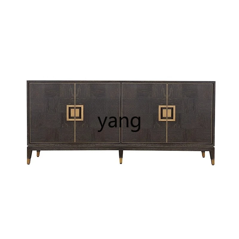 

LH dining side cabinet simple modern hotel decoration club tea TV cabinet solid wood
