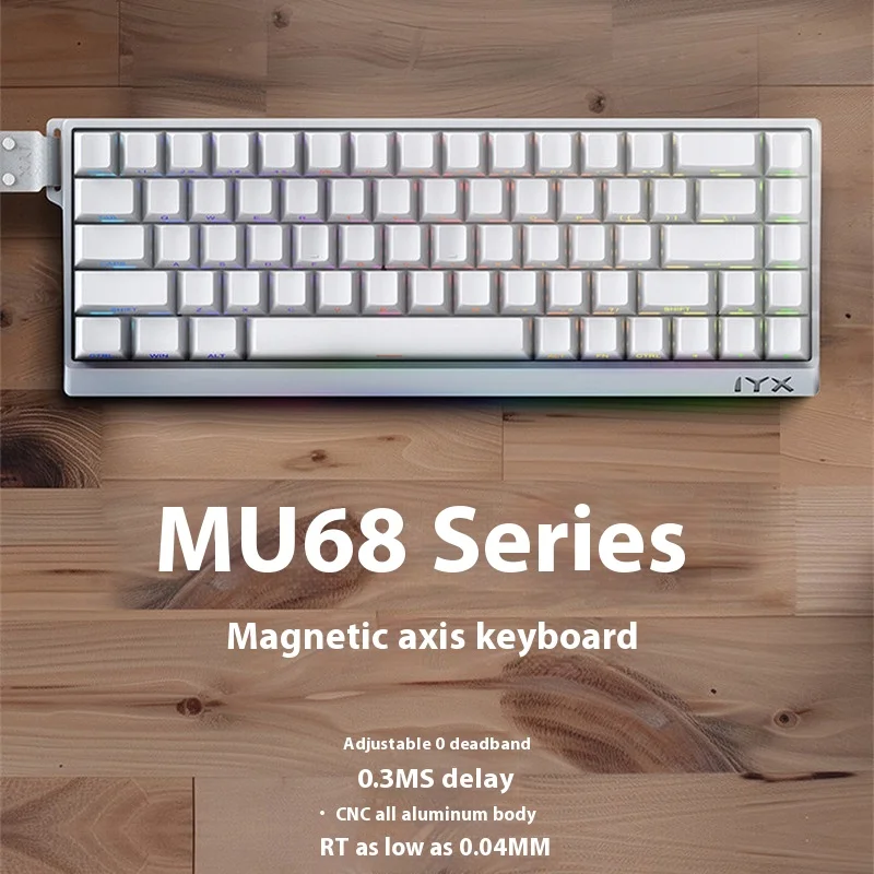 Iyx-Clavier mécanique filaire Mu68 Pro Gamer, commutateur magnétique, rétro4.2 RVB, échange à chaud, E-Sports, clavier de jeu Rt