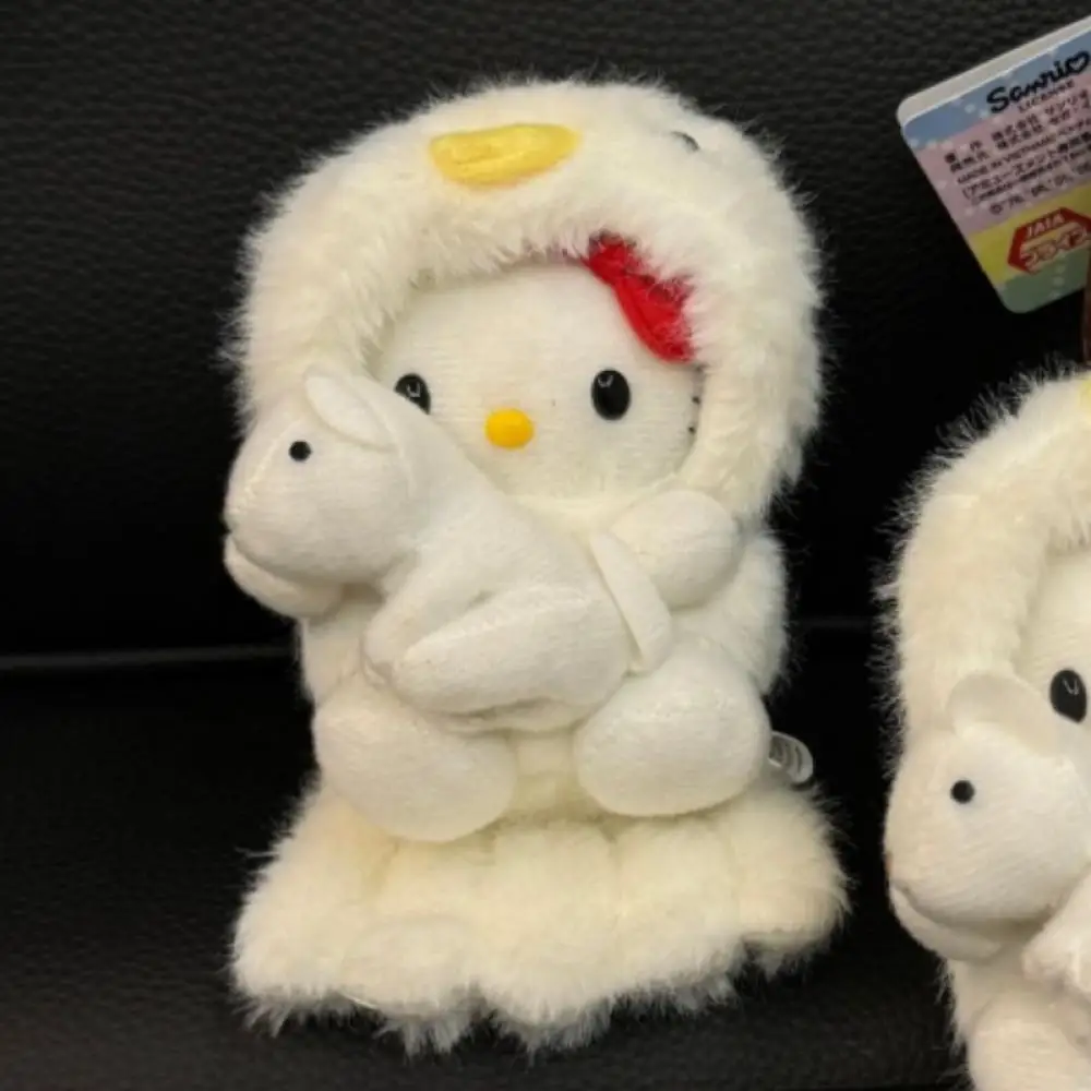 Cartoon Sanrio Hellokitty negenstaartvos Witte staart Pluche Pop sleutelhanger schooltas Hanger Kinderen pluche metgezel speelgoed cadeau