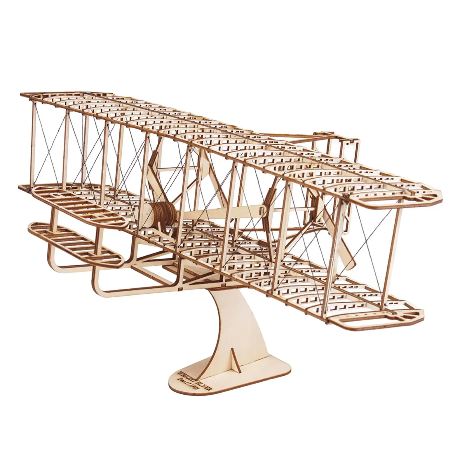 Wooden Airplane Model Building Puzzle Christmas Decorations 3D Wooden Puzzle