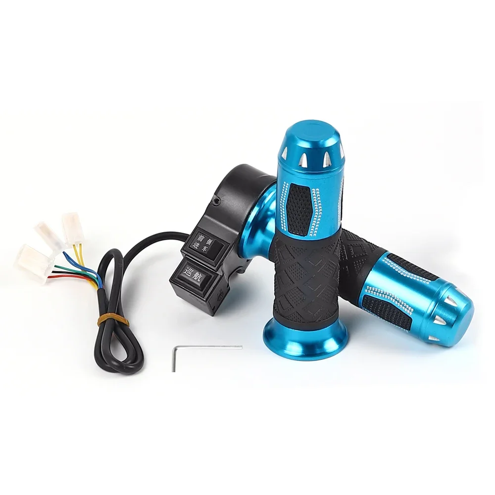 E-Bike/Electric Scooter Aluminum Alloy Accelerator Grip Twist Throttle Handle High Medium Low Speed /Forward Reverse Parts
