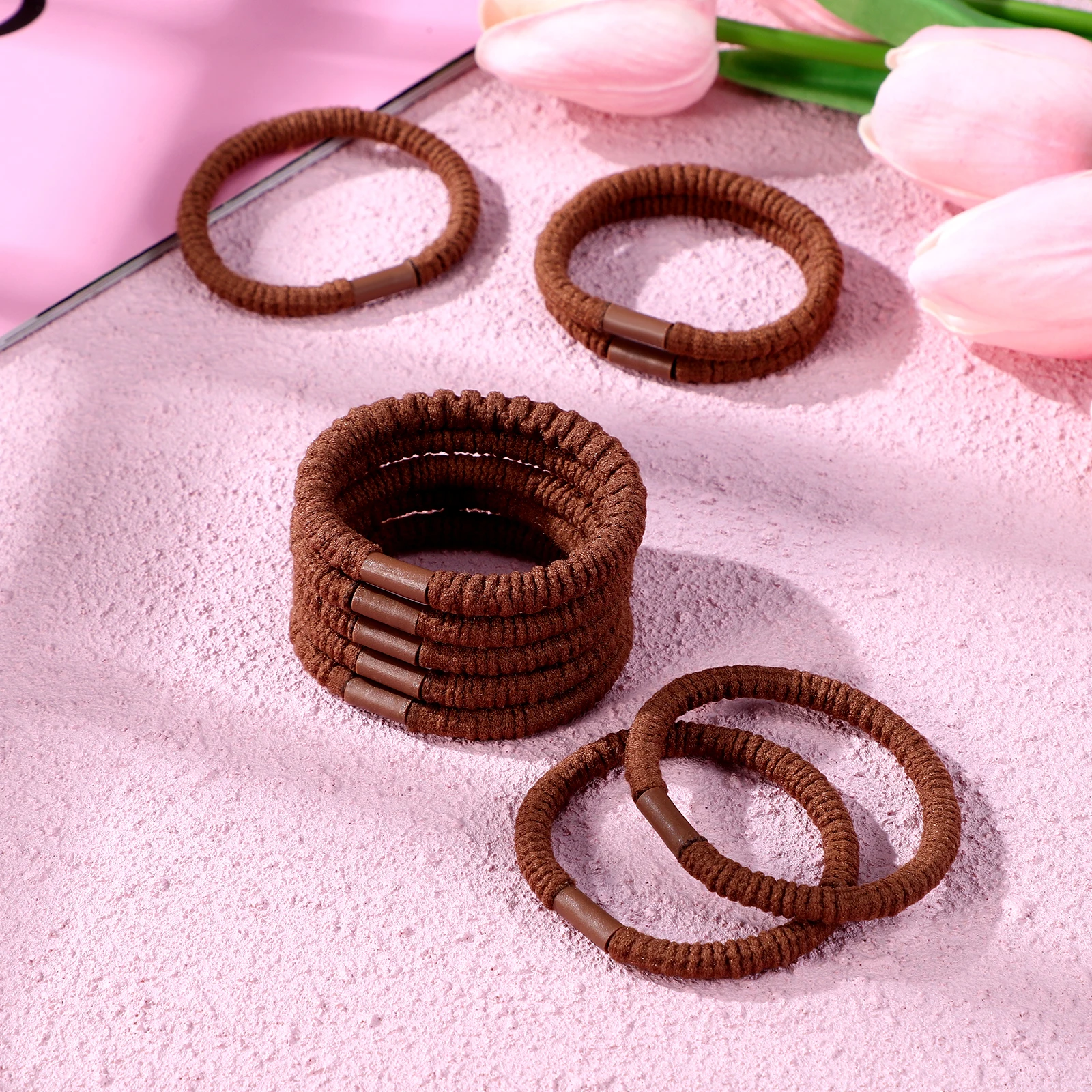 

10 Pcs High Elastic Ties No Damage Bands for Women Girls Thick Hair Elastic Tie Scrunchies Seamless Elastics Long Lasting Use