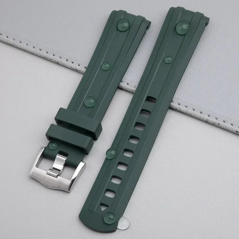 오메가 Seamaster 300 시계 스트랩에 맞는 20mm 오리지널 디자인 FKM 고무 시계 밴드 FDA 승인 오메가 방수 스트랩