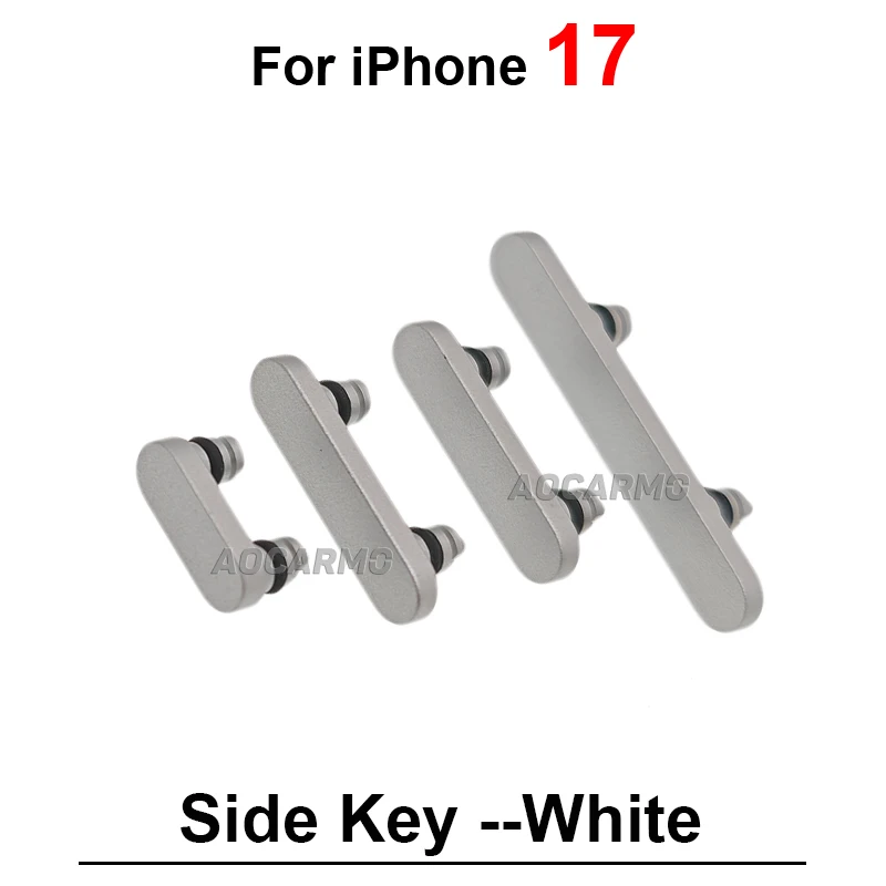 Black White Purple Green Blue Side Key For iPhone 16 17 16Plus Power On OFF Mute Button Volume Buttons Replacement Parts