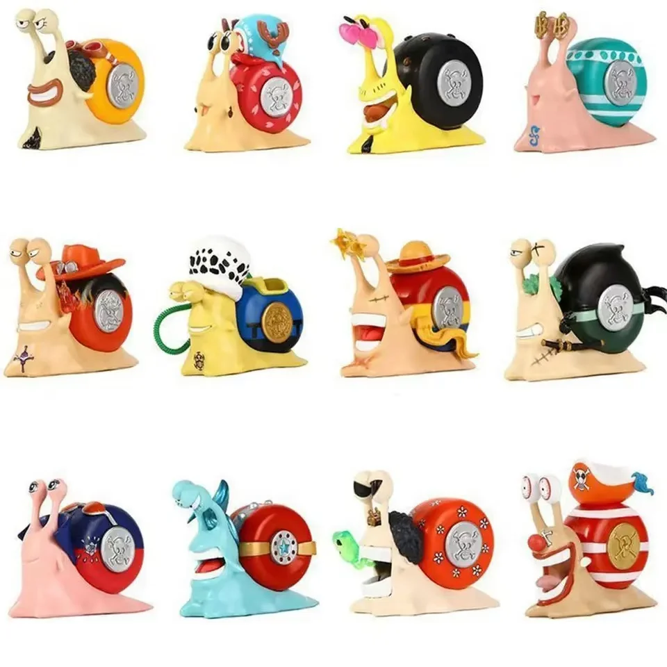 Anime One Piece Phone Bug Series Handmade Model Ornament Character Toy Cartoon Q-Version Action Doll Kawaii Doll Children's Gift