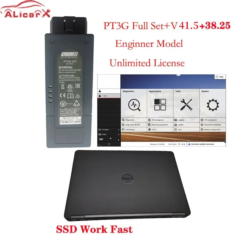 

2024 PIW PT3G VCI Tester III Diagnostic Tool Lastes Software V41.5 Unlimited License with Dell E7450 8GB I5 + SSD software