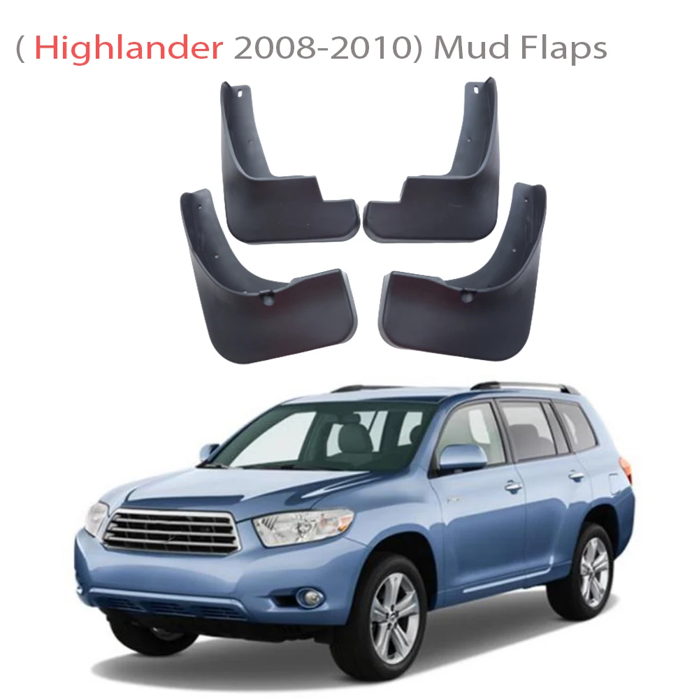 

2008 2009 2010 FOR toyota Highlander Mudguard Fender Mud Flap Guards Splash Mudflaps Car Accessories Mudguards Front Rear 4pcs
