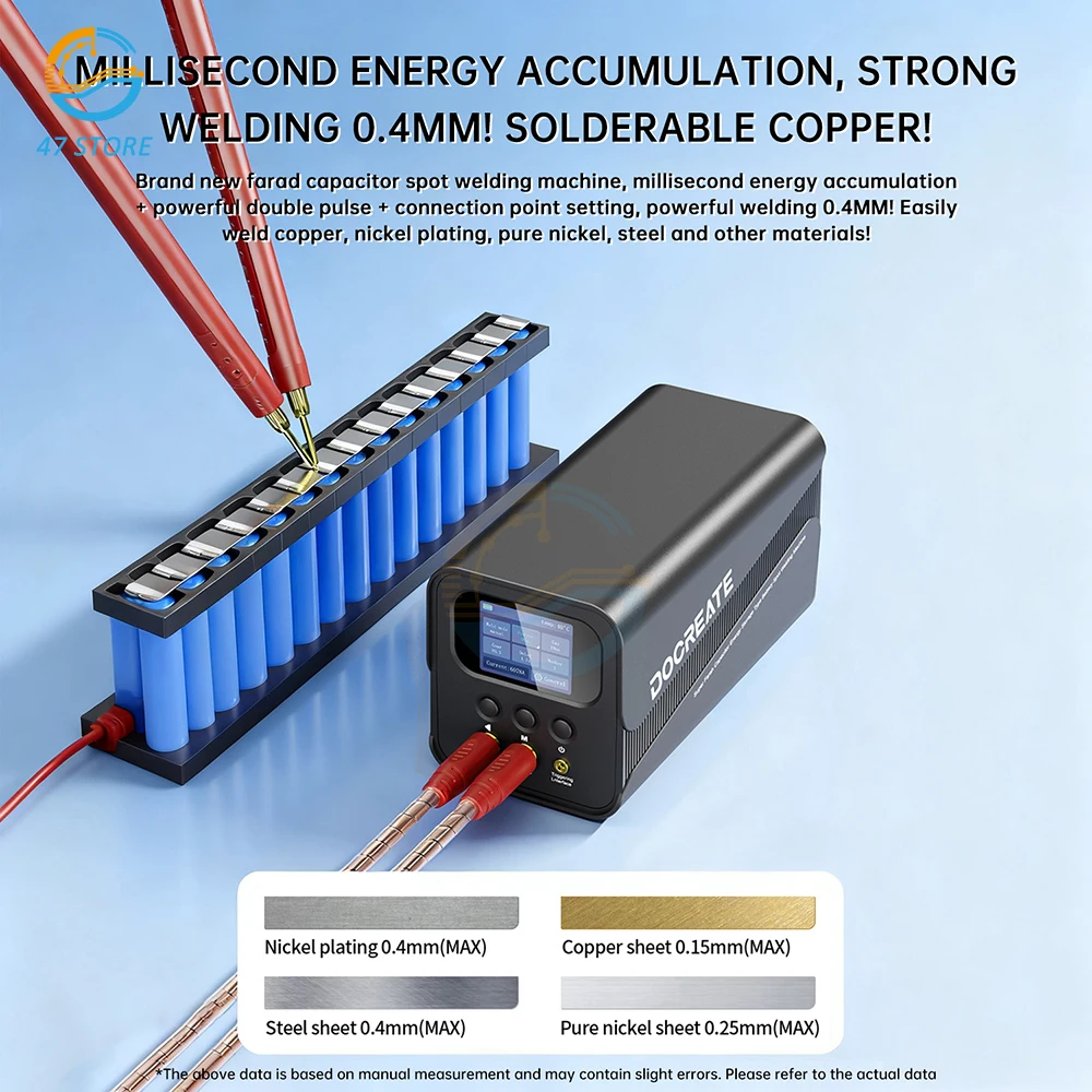 Soldador por puntos de batería 18650, salida 2000A, potencia de 11600W SK-10P con ajuste de 99 niveles para conjunto de batería de tira de níquel