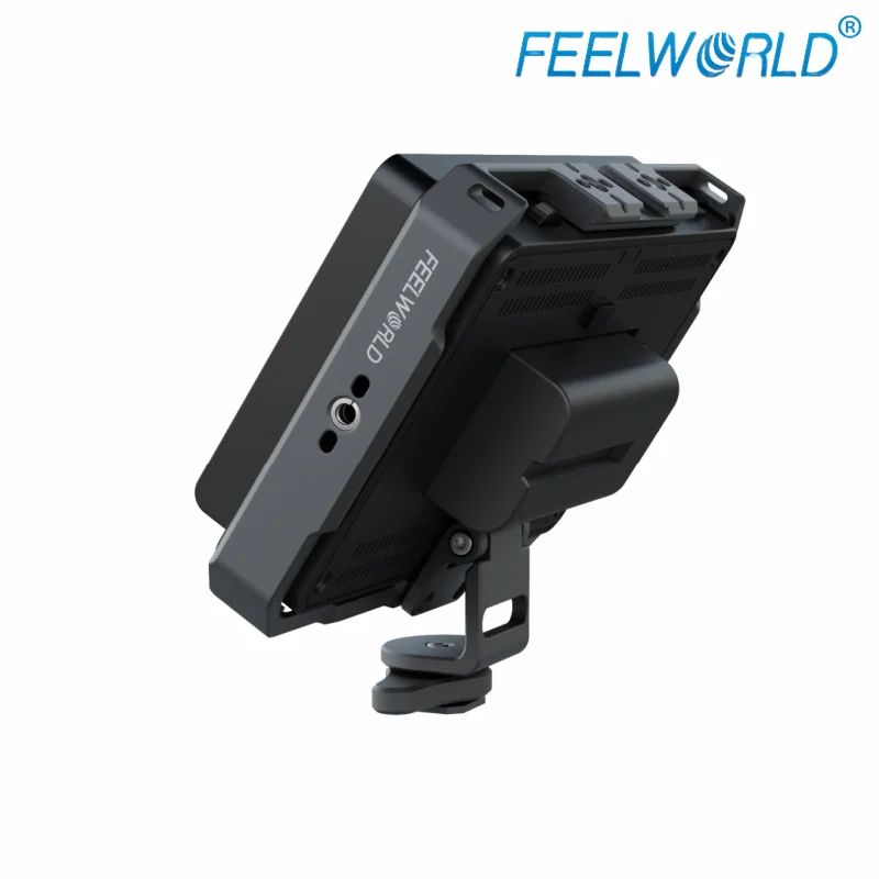 Protective Case for FeelWorld F6PLUS/F6PLUSX Monitor with Camera Cage Bracket and Top Shoe Mount  Aluminum Alloy Monitor Cage