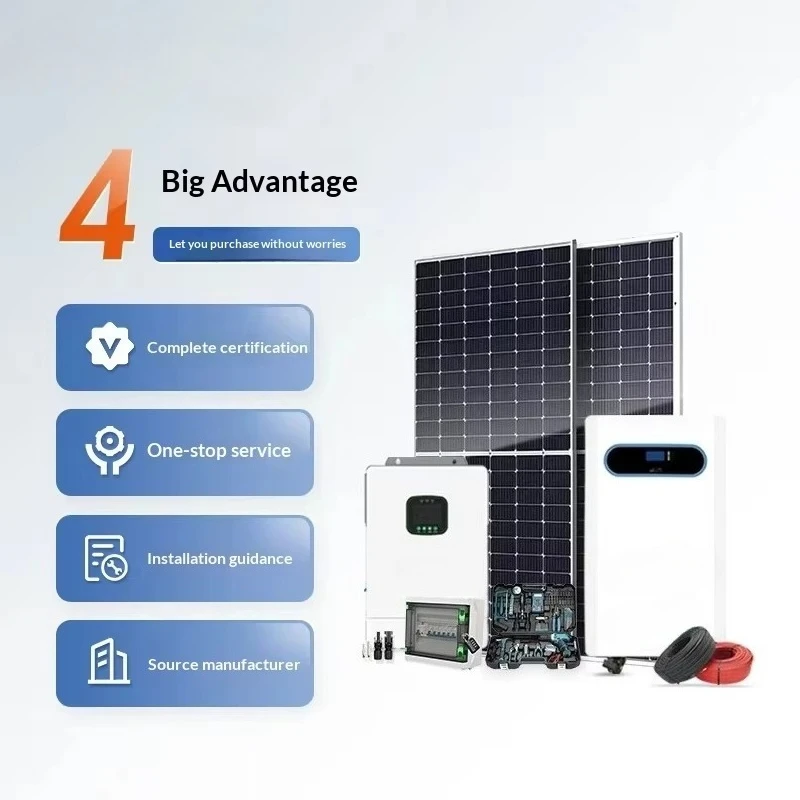 12KW Lithium Ion Solar Generator Roof Power Generation Supporting Photovoltaic Components off Grid Solar System