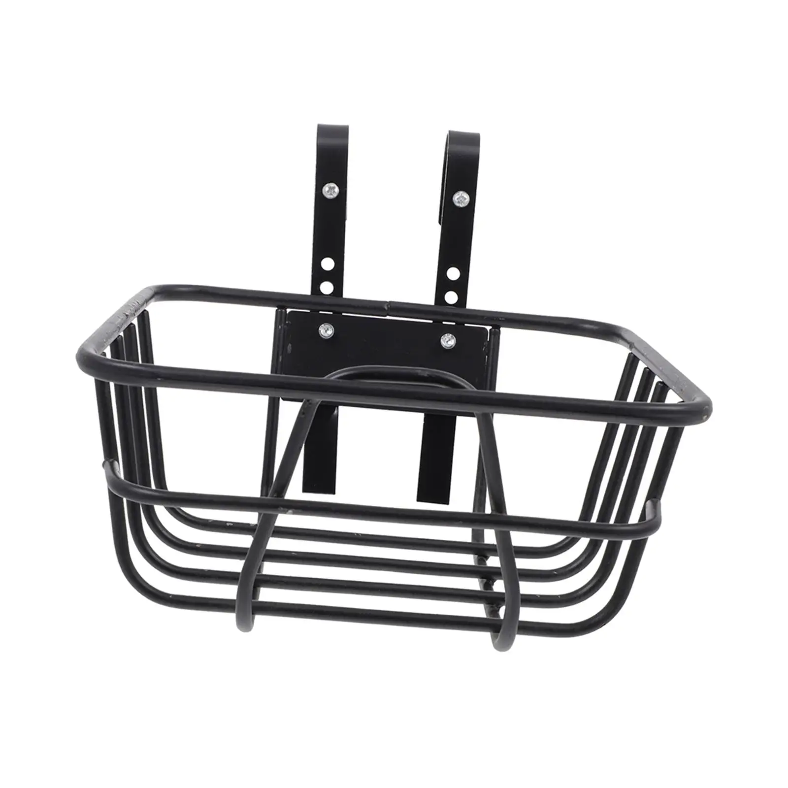 Bike Front Handlebar Basket with Hooks Generic Accessory Detachable for Mountain Bike Storage Basket 9.8x9.8x4.7inch