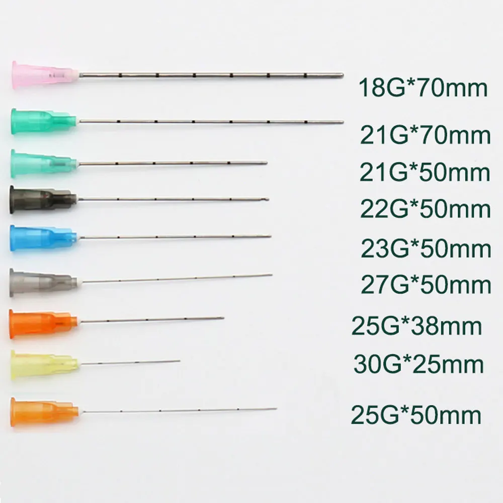 

50pcs/boxes 18G 21G 22G 23G 25G 27G 30G Plain Ends Notched Endo Blunt Tip Disposable Cannula Needle Syringe Needles