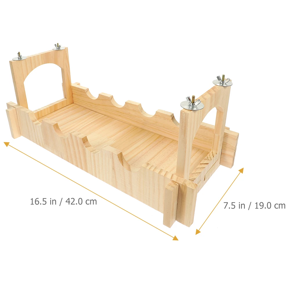 

Wooden Pet For Small Animals Hamster Hideout Guinea Pig Cage Chinchilla Play Bridge Climbing Accessory Sturdy Natural Design