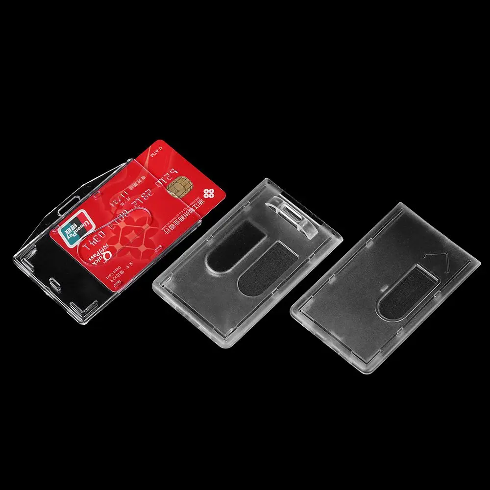 Practical Hard Plastic ID Business Case Multi-use Badge Office School Card Sleeve Work Card Holders ID Card Pouch Name Card