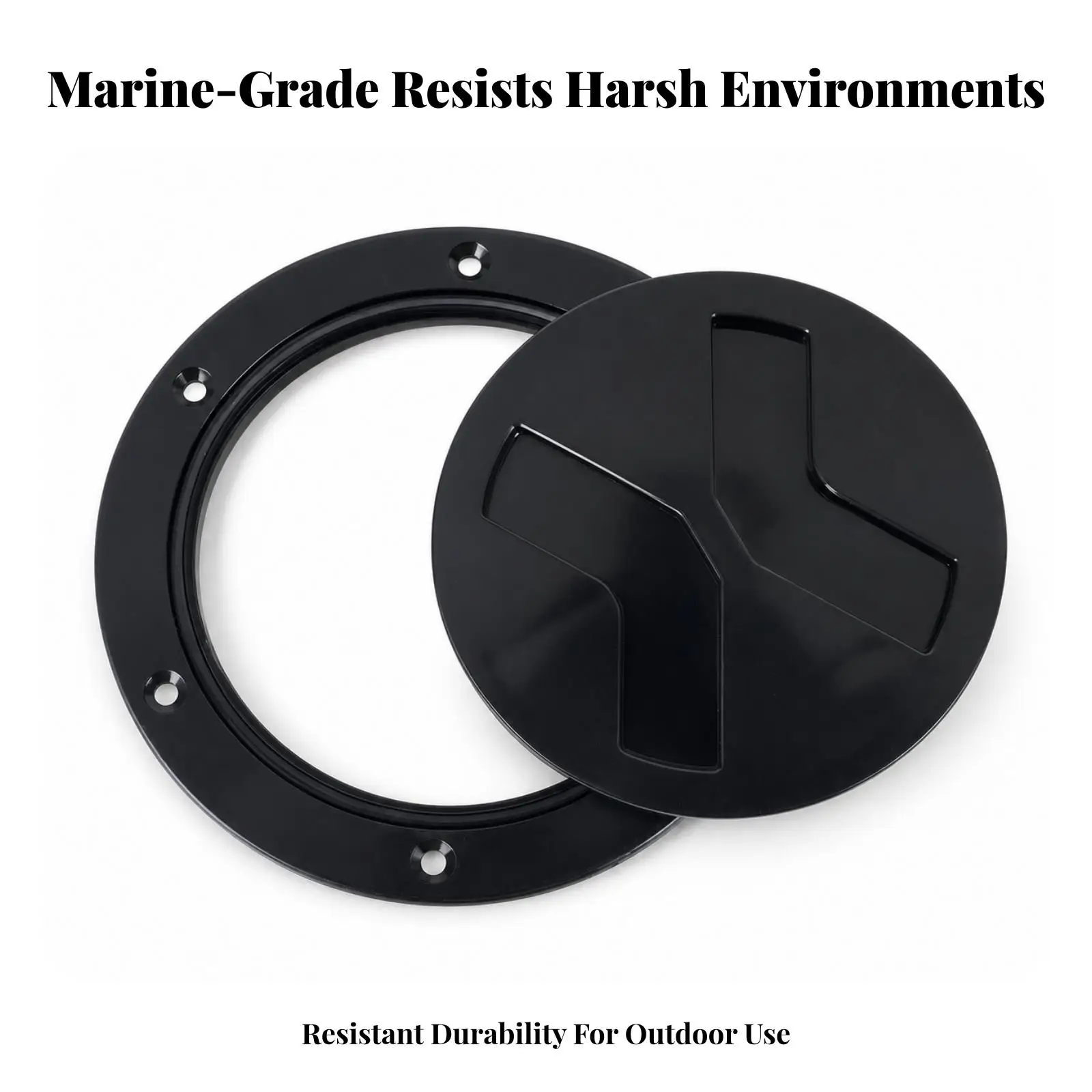 Boat Inspection Port ABS Twist Open Lid 4 Inch White Marine Hatch Cover for Tight Space Entry