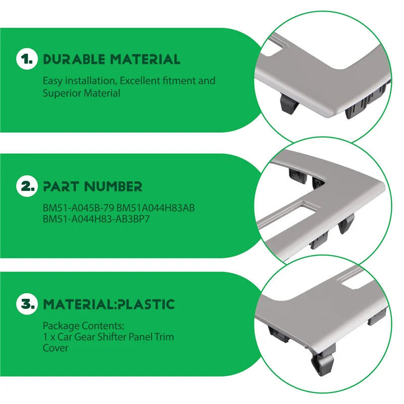 

A82M-Car Shifter Gear Panel Trim Cover BM51A044H83AB BM51-A044H83-AB For Ford Focus 2012-2015 Control Selector Trim Panel