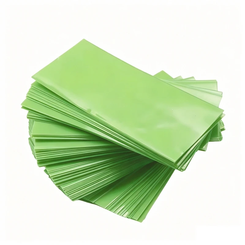100 Stück PVC-Folienband Schutzabdeckung für Batterie, Schrumpfschlauch, Wärmeschrumpfende PVC-Hülle für 21700 Lithium-Batterie