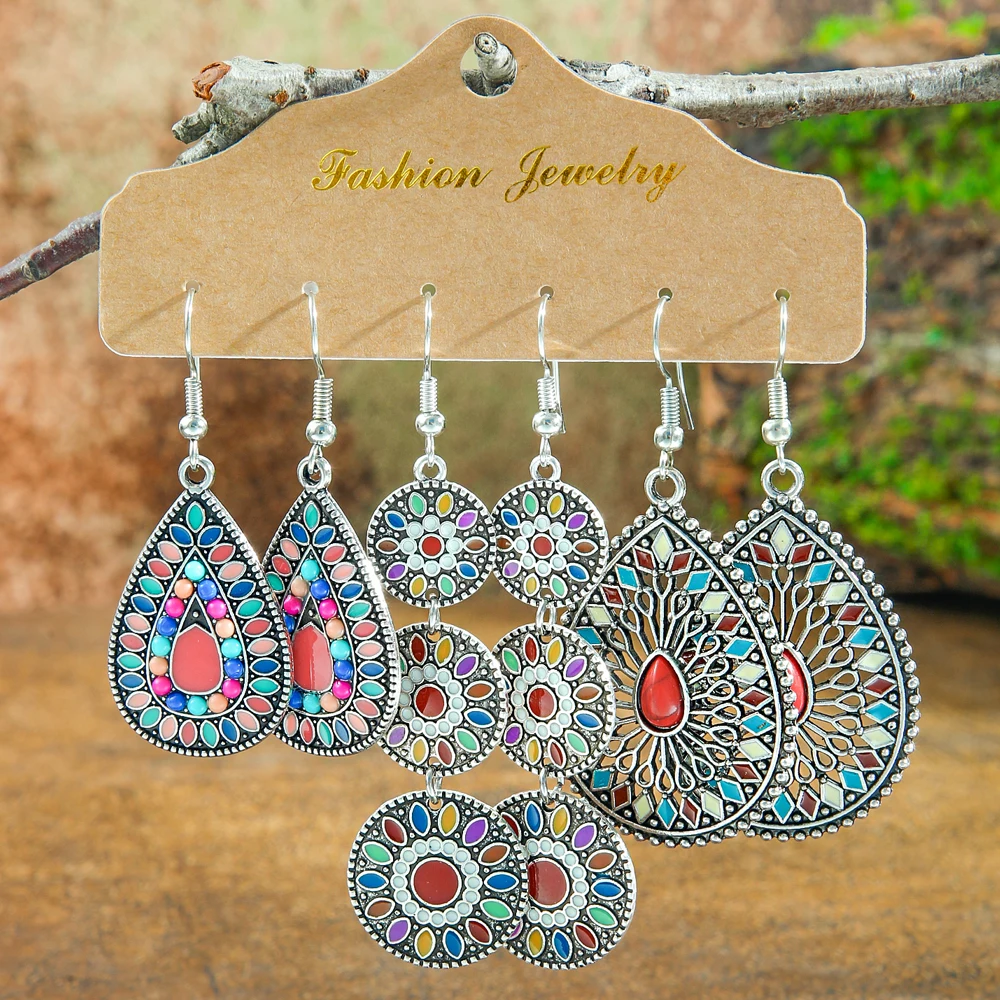 Boho Style Multi-Style Women\'s Earrings Geometric Shape Dangle Ear Jewelry Match Various Party Decor Gifts