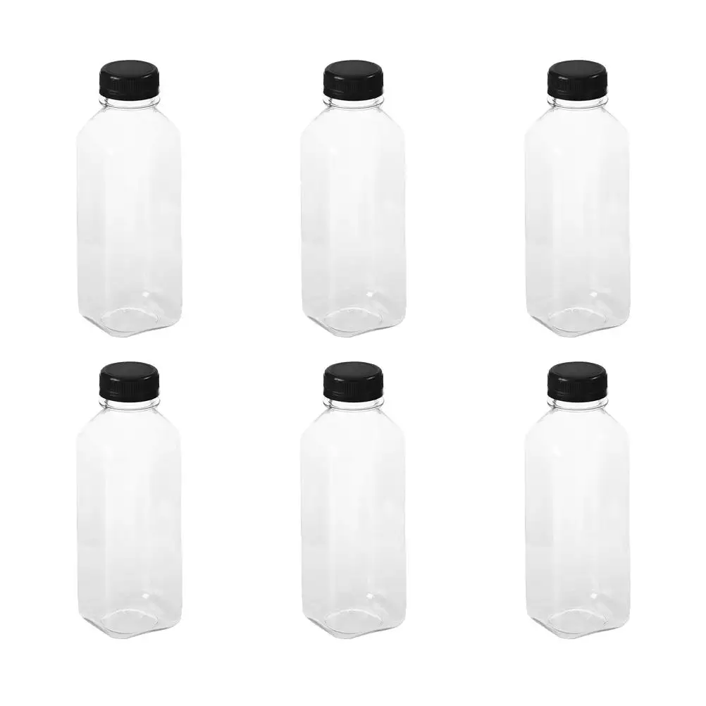 

6PCS Beverage PET Juice Storage Bottle Containers Long lasting Safe Storage Tools Household Gifts